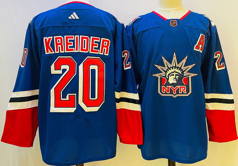 Men's New York Rangers Chris Kreider #20 Blue jersey
